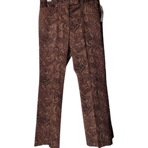 Jones New York Signature Brown Paisley Pants Sz 14  NWT